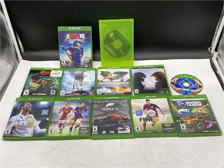 LOT OF 11 XBOX ONE VIDEO GAMES