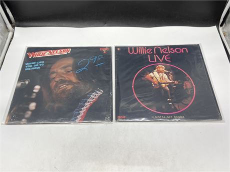2 WILLIE NELSON RECORDS - VG+