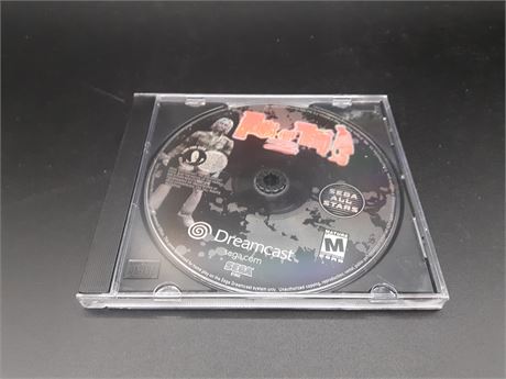 EXCELLENT CONDITION - HOUSE OF THE DEAD 2- DREAMCAST - DISC ONLY