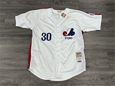 NWT COPPERSTONE COLLECTION EXPOS TIM RAINES BASEBALL JERSEY - SIZE 52