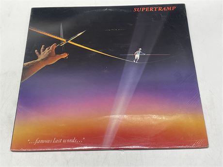 SEALED NEW OLD STOCK SUPERTRAMP - FAMOUS LAST WORDS
