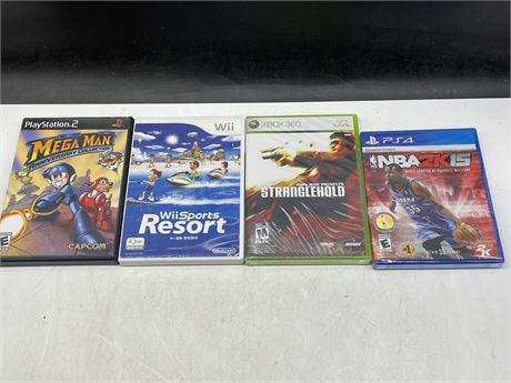 4 MISCELLANEOUS VIDEO GAMES 2 SEALED