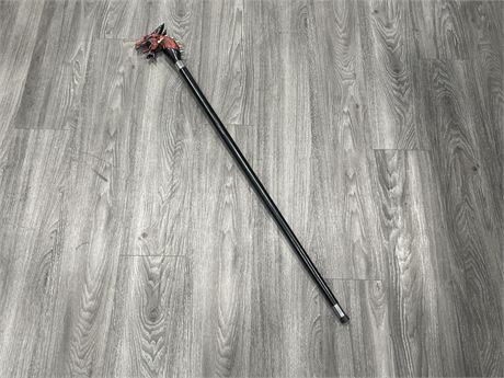 ORNATE WOODEN DRAGON HEADED CANE