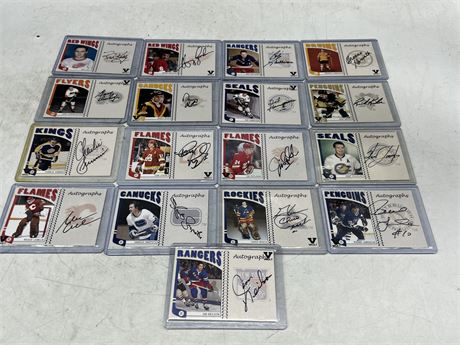 17 I.T.G. NHL AUTO CARDS