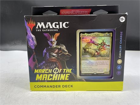SEALED MAGIC THE GATHERING MARCH OF THE MACHINE CAVALRY CHARGE COMMANDER DECK