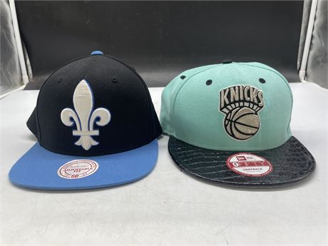 QUEBEC NORDIQUES AND NEW YORK KNICKS HAT