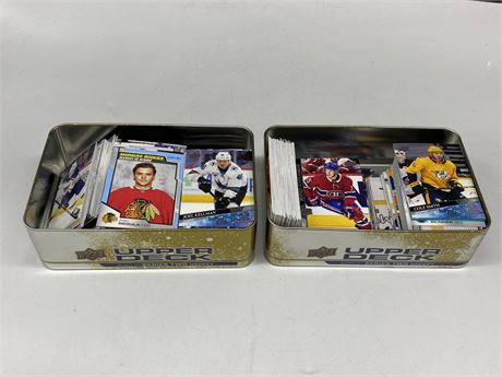 2 TINS OF MISC NHL CARDS - SOME ROOKIES & INSERTS