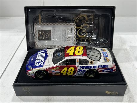 1:24 SCALE JIMMIE JOHNSON 57’ CHEVY DIECAST W/COA (1 OF 504)