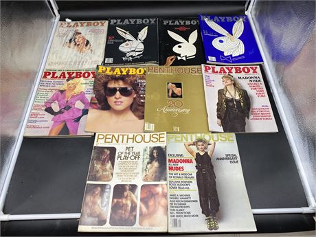 LOT OF 80s PLAYBOY/PENTHOUSE MAGS