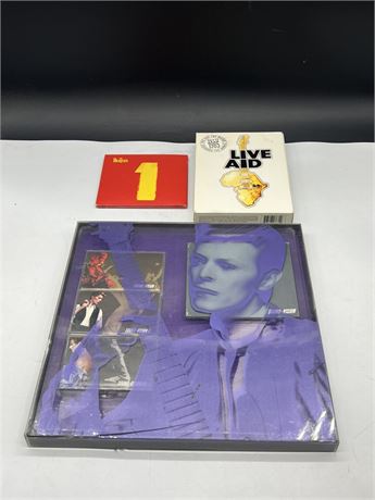 SOUND & VISION CASSETTE COLLECTION, BEATLES #1 CD & 1985 LIVE AID CONCERT BOXSET
