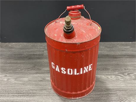 VINTAGE GW METAL GAS CANISTER (17” tall)
