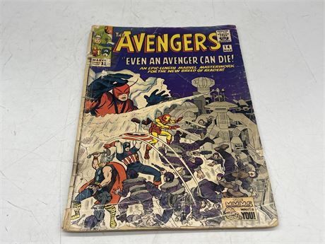 THE AVENGERS #14 - BACK PAGE HAS TEAR