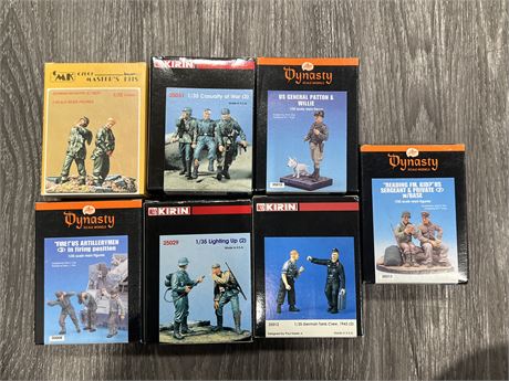 7 ASSORTED 1/35 SCALE FIGURE MODELS