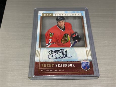 2007 BAP BRENT SEABROOK AUTOGRAPHED CARD