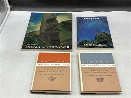 2 VOL “MAURICE SANDAK” ILLUSTRATED BOOK SET & 2 EMILY CARR BOOKS
