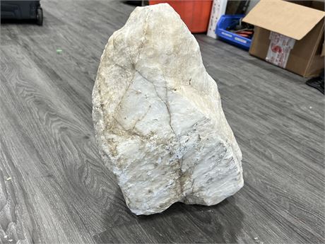 LARGE HEAVY WHITE STONE (15” tall)
