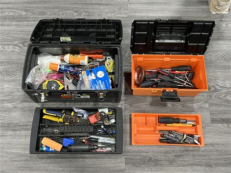 2 TOOL BOXES FULL OF MISC TOOLS
