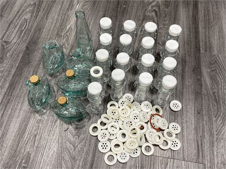 SPICE JARS/FITMENTS & CORKED BOTTLES