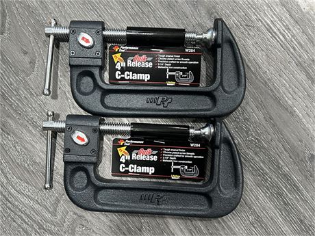 2 NEW 4” QUICK RELEASE CLAMPS