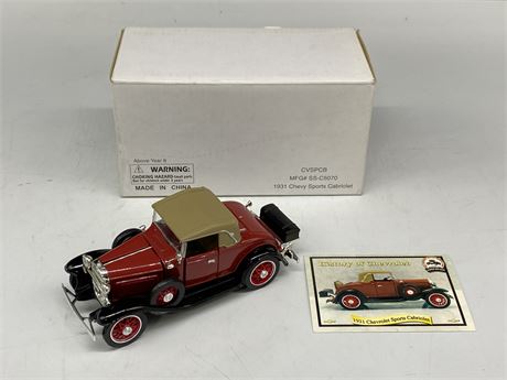 1931 CHEVROLET SPORTS CABRIOLET DIE CAST CAR