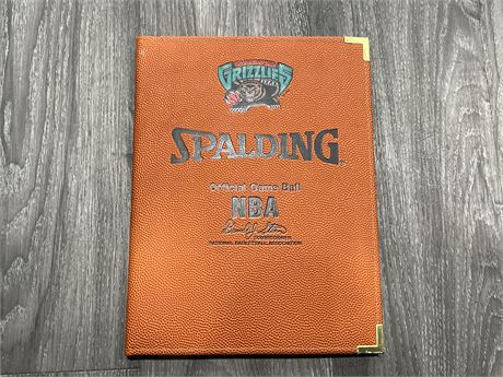 VINTAGE VANCOUVER GRIZZLIES FOLDER MADE FROM ORIGINAL BALL
