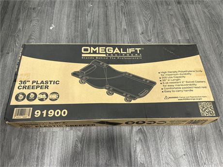 OMEGALIFT 36” PLASTIC CREEPER NEW IN BOX