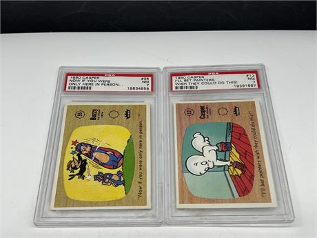 (2) GRADED 1960 CASPER CARDS
