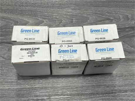 6 IN BOX GREENLINE 2.75” PRESSURE GAUGES