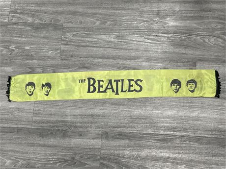 RARE 1964 BEATLES DOUBLE SIDED SATIN BANNER (40”x5”)