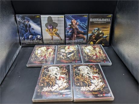 GHOST IN THE SHELL & TRINITY BLOOD ANIME DVDS - VERY GOOD CONDITION