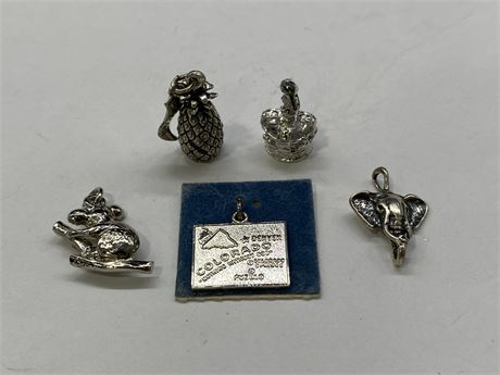 MIXED LOT OF STERLING CHARMS