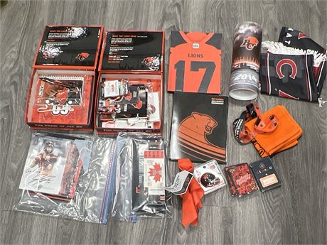 LOT OF BC LIONS COLLECTABLES