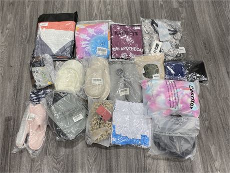 LOT OF NEW AMAZON CLOTHES / SLIPPERS