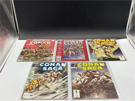 5 CONAN COMIC MAGAZINES
