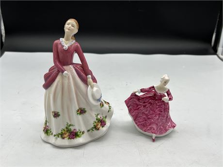 2 ROYAL DOULTON FIGURES (Largest is 7”, missing hand)