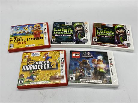 5 ASSORTED NINTENDO 3DS GAMES