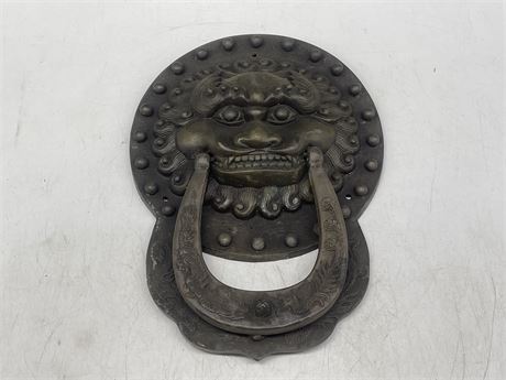 LARGE EARLY CHINESE DOOR KNOCKER (9” TALL)