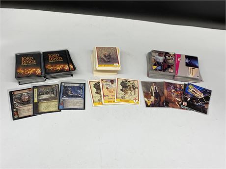 LOT OF MISC COLLECTOR CARDS (LOTR, Desert Shield, Bill & Teds)