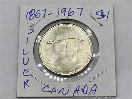 1867-1967 SILVER CANADIAN DOLLAR