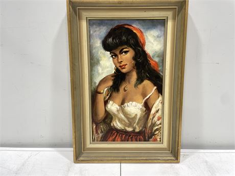 GYPSY LADY PICTURE (SIGNED) 17”x25”