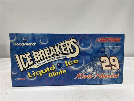 SIGNED KEVIN HARVICK 1/24 SCALE ICE BREAKERS DIECAST