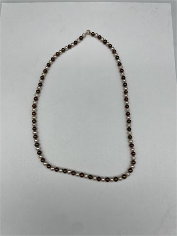 10K CLASP PEARL NECKLACE