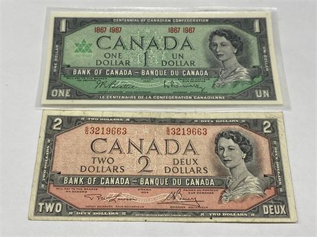 1954 + 1967 CANADIAN BANKNOTES