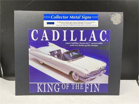 COLLECTOR METAL SIGN - CADILLAC (20”x16”)