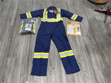 2 NEW WITH TAGS PIONEER BLUE COVERALLS SIZE 36