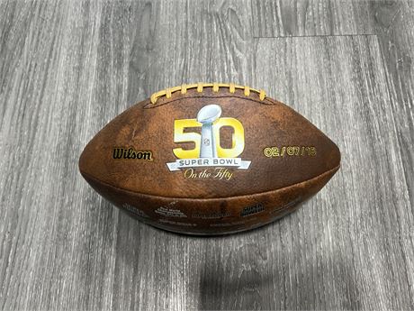 WILSON 50TH SUPERBOWL COLLECTORS FOOTBALL