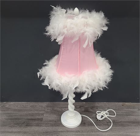 SHABBY CHIC GLAMOUR PRINCESS FEATHER LAMP