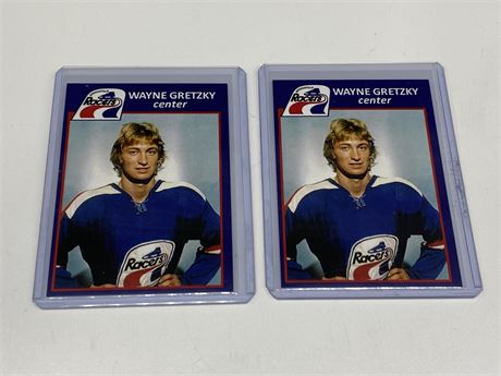 2 ROOKIE GRETZKY INDIANAPOLIS RACERS CARDS
