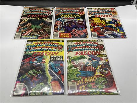 5 CAPTAIN AMERICA AND THE FALCON COMICS ISSUES 202-206