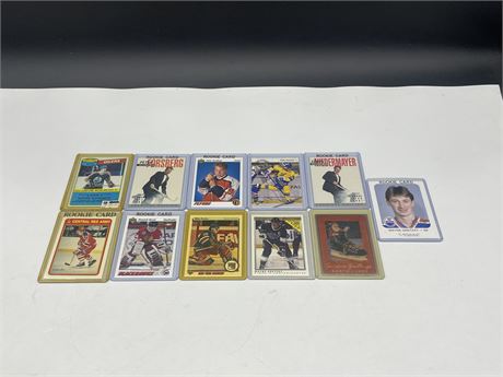 11 MISC NHL CARDS
